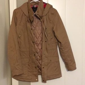 Tan with plaid interior jacket